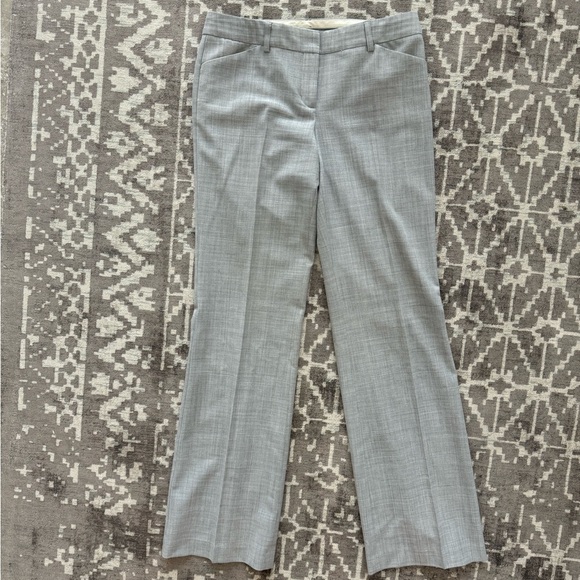 Express Design Studio Editor 6L Light Grey MidRise Straight Leg Dress Pant Slack - Picture 1 of 13